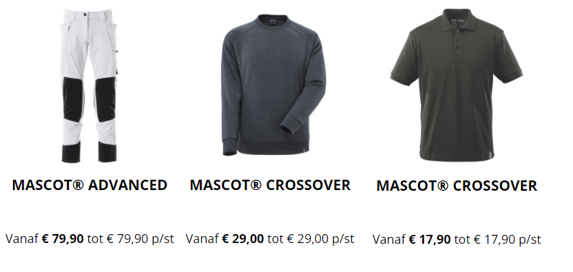 mascot bedrijfskleding