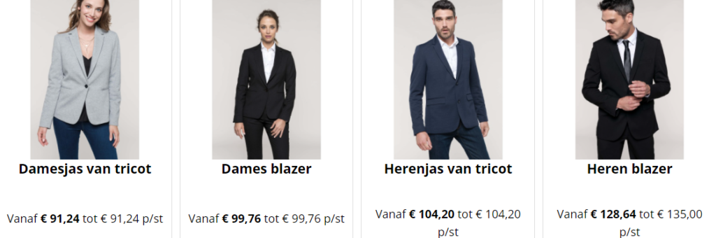 luxe bedrijfskleding
